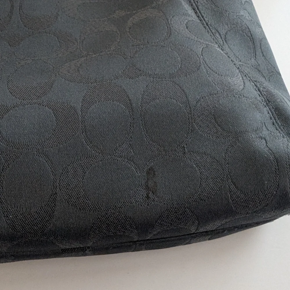 Coach Ashley Lurex Charcoal Shoulder Bag - Picture 7 of 7